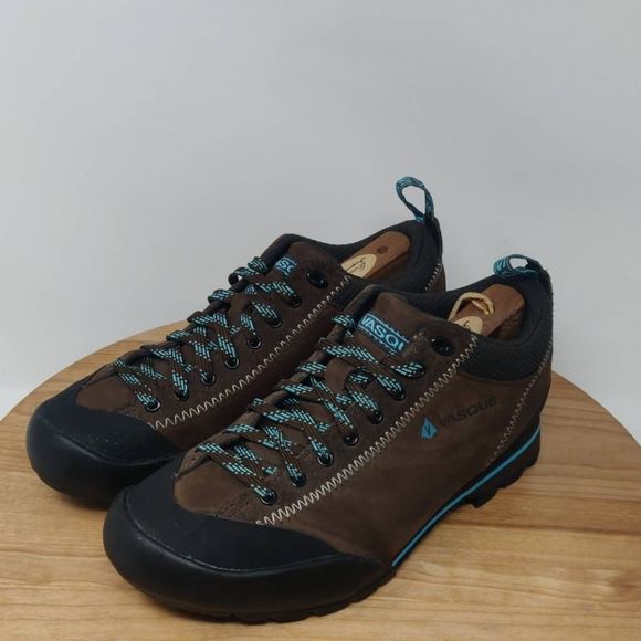 Vasque Rift Hiking Shoes- Womens- Size 7 M- Brown Blue- Low Top-Leather-Sneaker - Picture 11 of 12